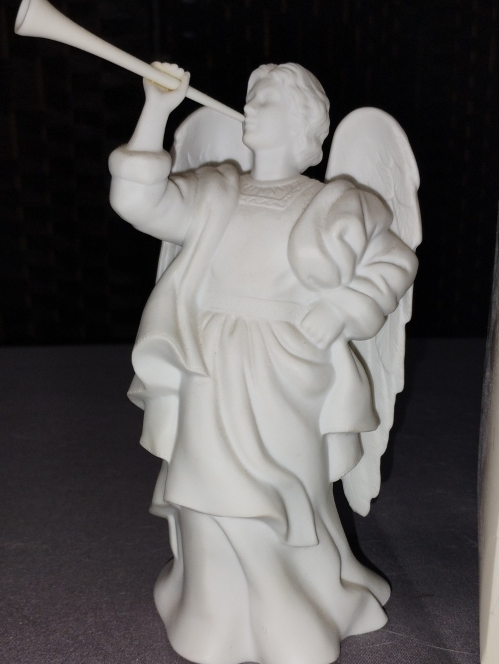 Avon White Angel Trumpet Figurine